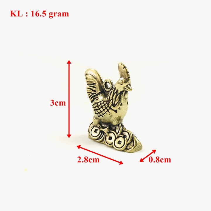 Móc Khóa Tượng Đồng Con Gà - SP005222